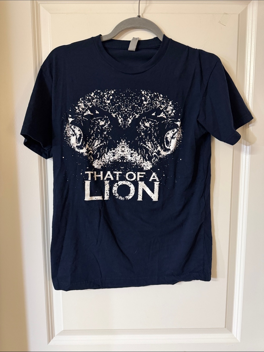 Next Level Apparel Navy T-Shirt with White Lion Graphic
